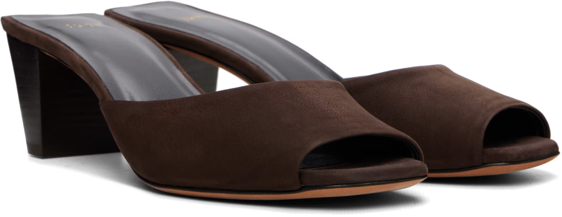 Brown Ease Mule Heeled Sandals 4