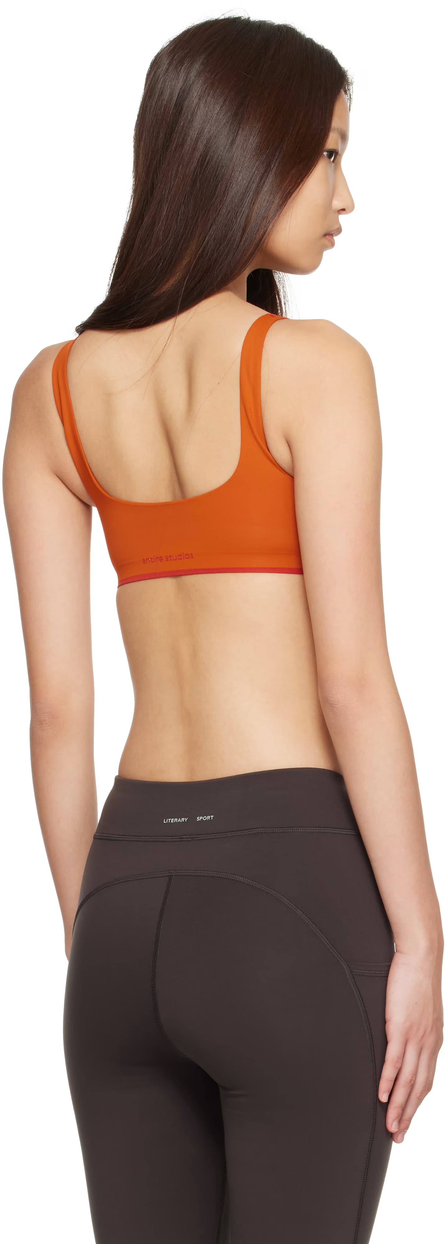 Orange adidas Edition Optime Training Low Support Sport Bra 3