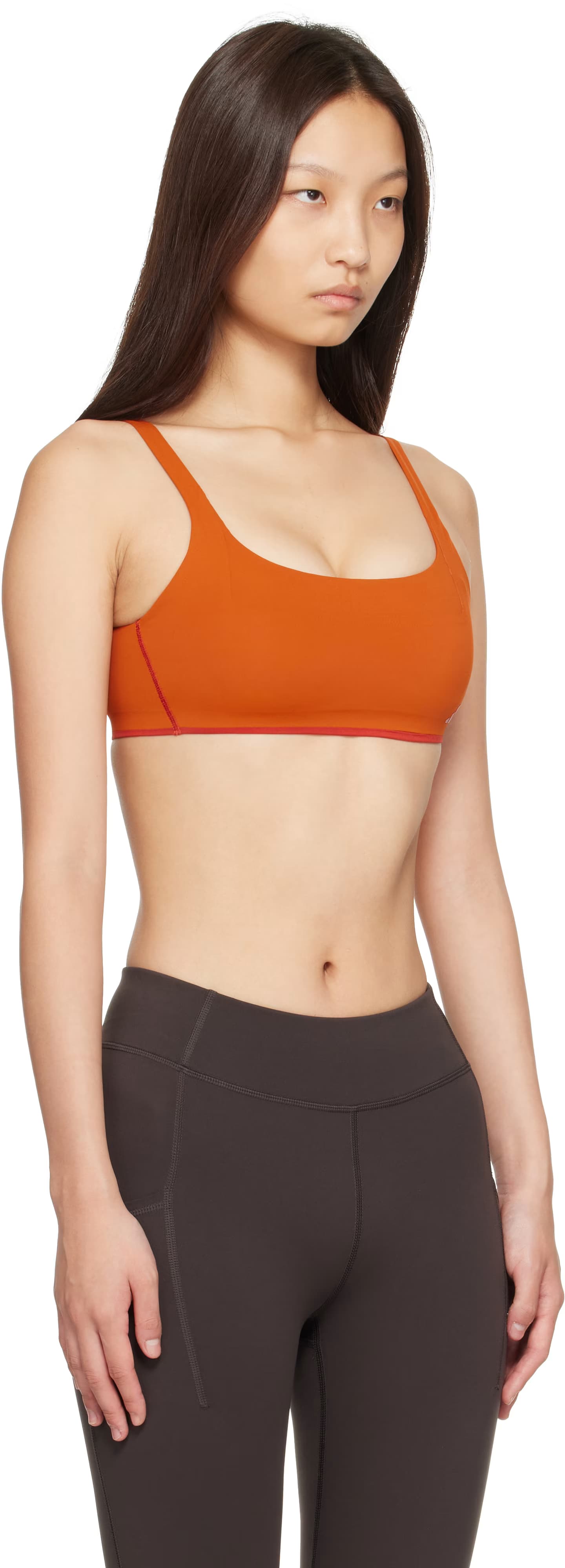 Orange adidas Edition Optime Training Low Support Sport Bra 2