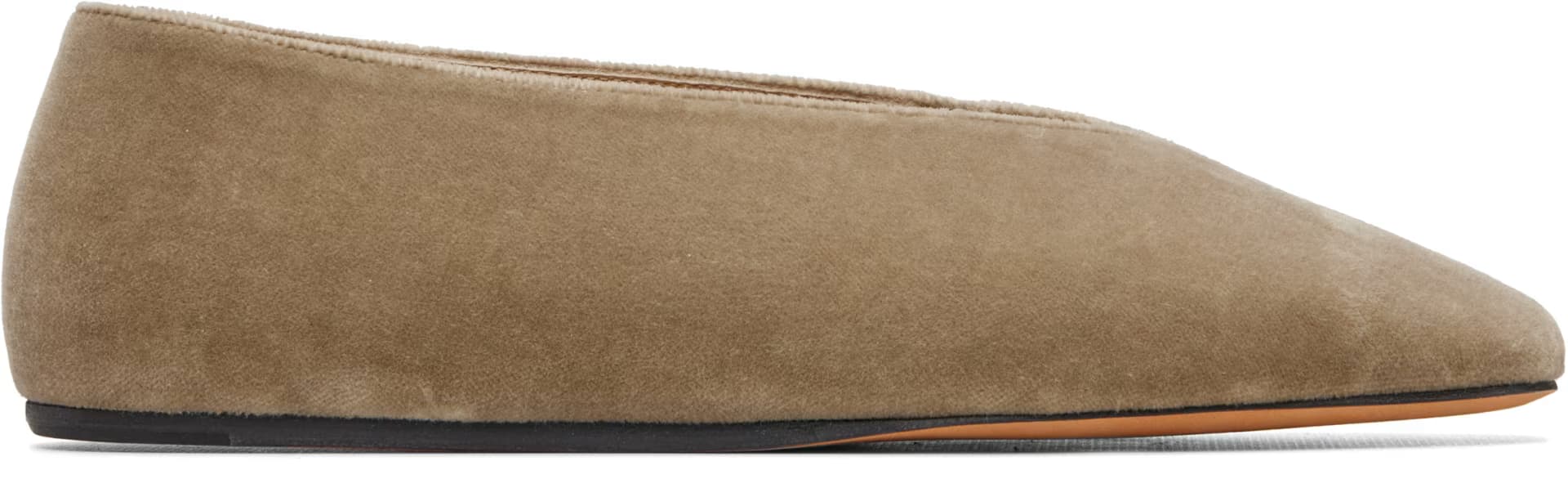 Taupe Olympia Slipper Flats by Le Monde Beryl