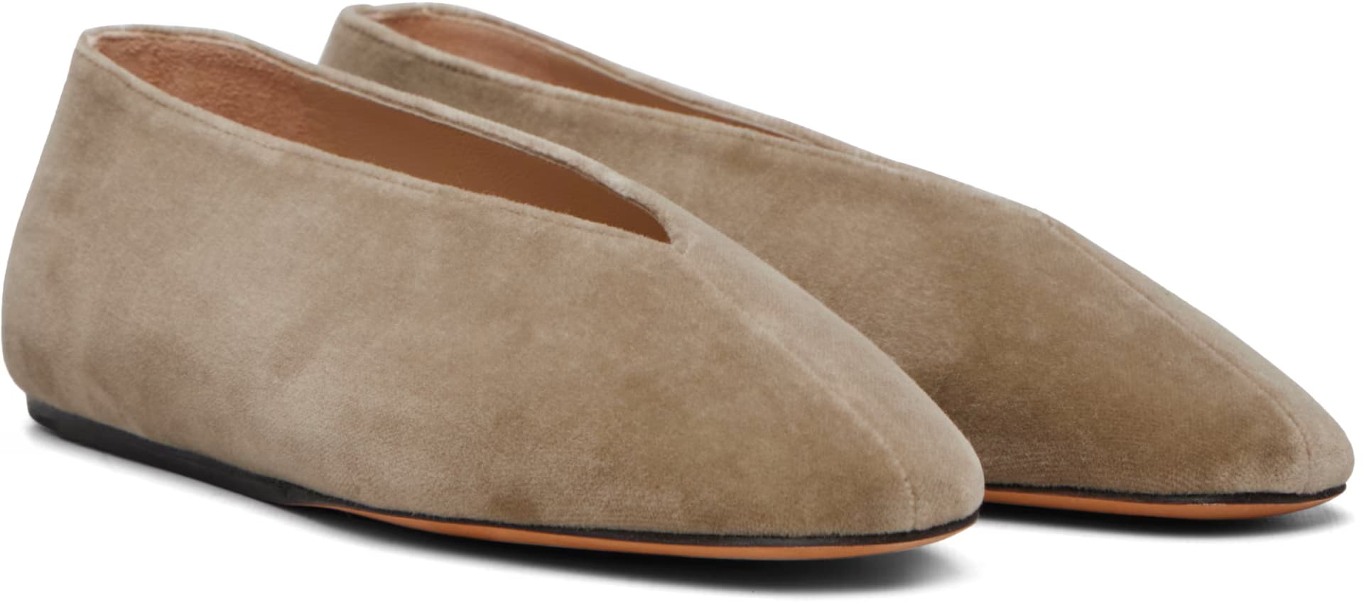 Taupe Olympia Slipper Flats 4