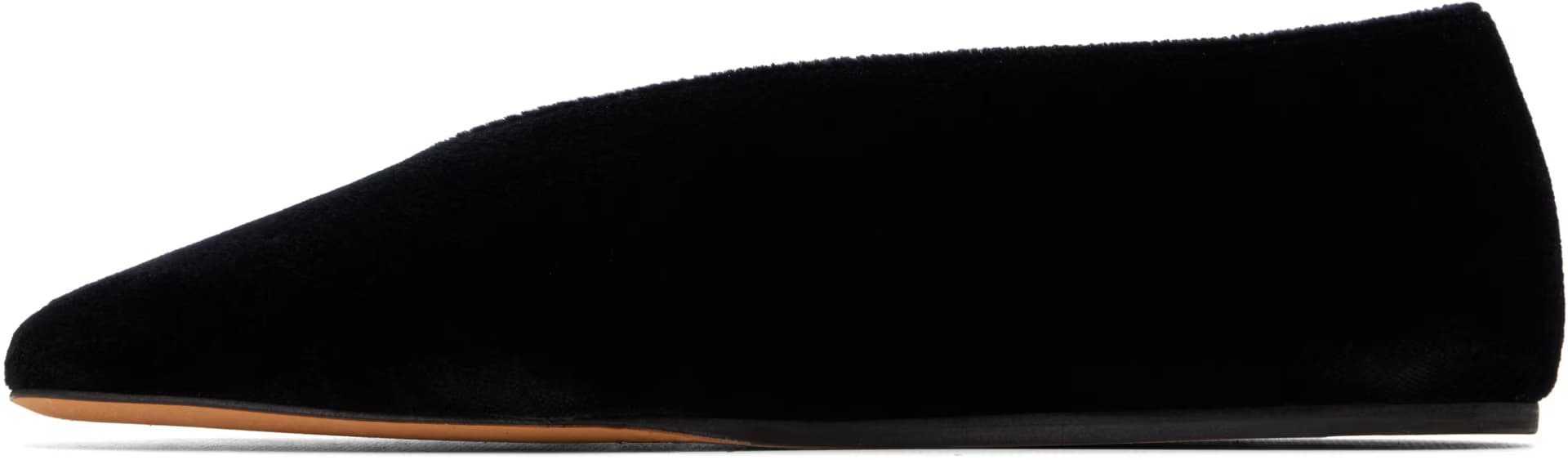 Black Olympia Slipper Flats by Le Monde Beryl