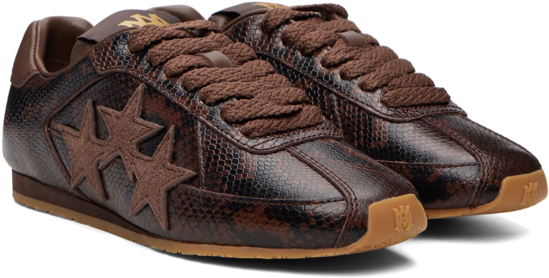 Brown Python Pacific Flat Sneakers 4