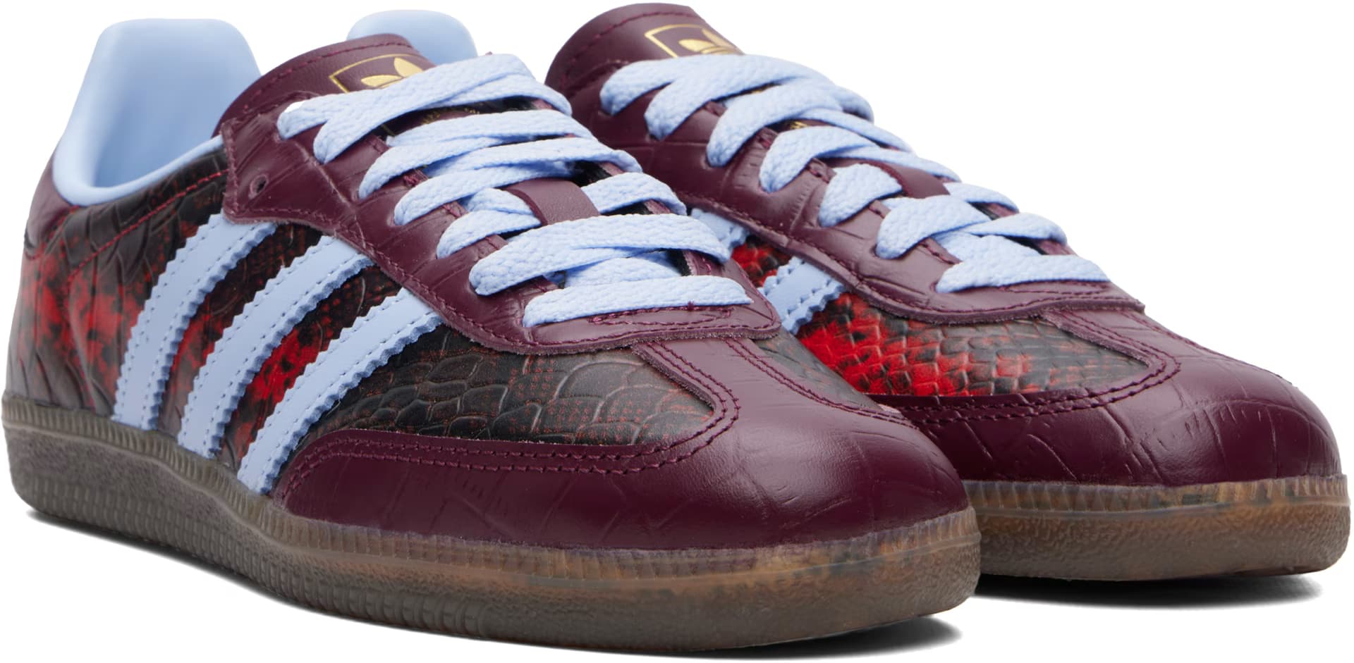 Burgundy & Blue Samba OG Sneakers 4