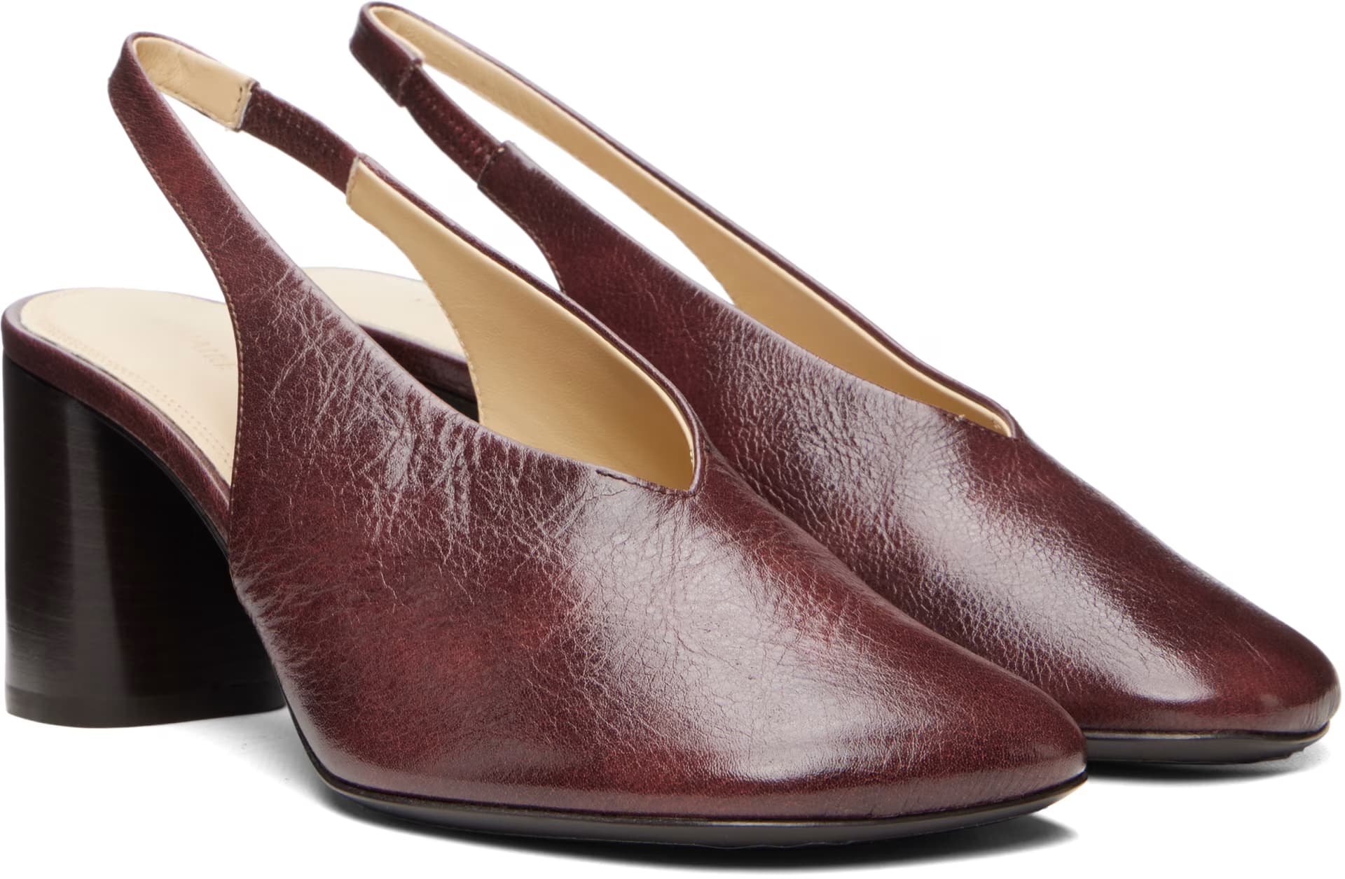 Brown Glove Slingback 80 Heels 4