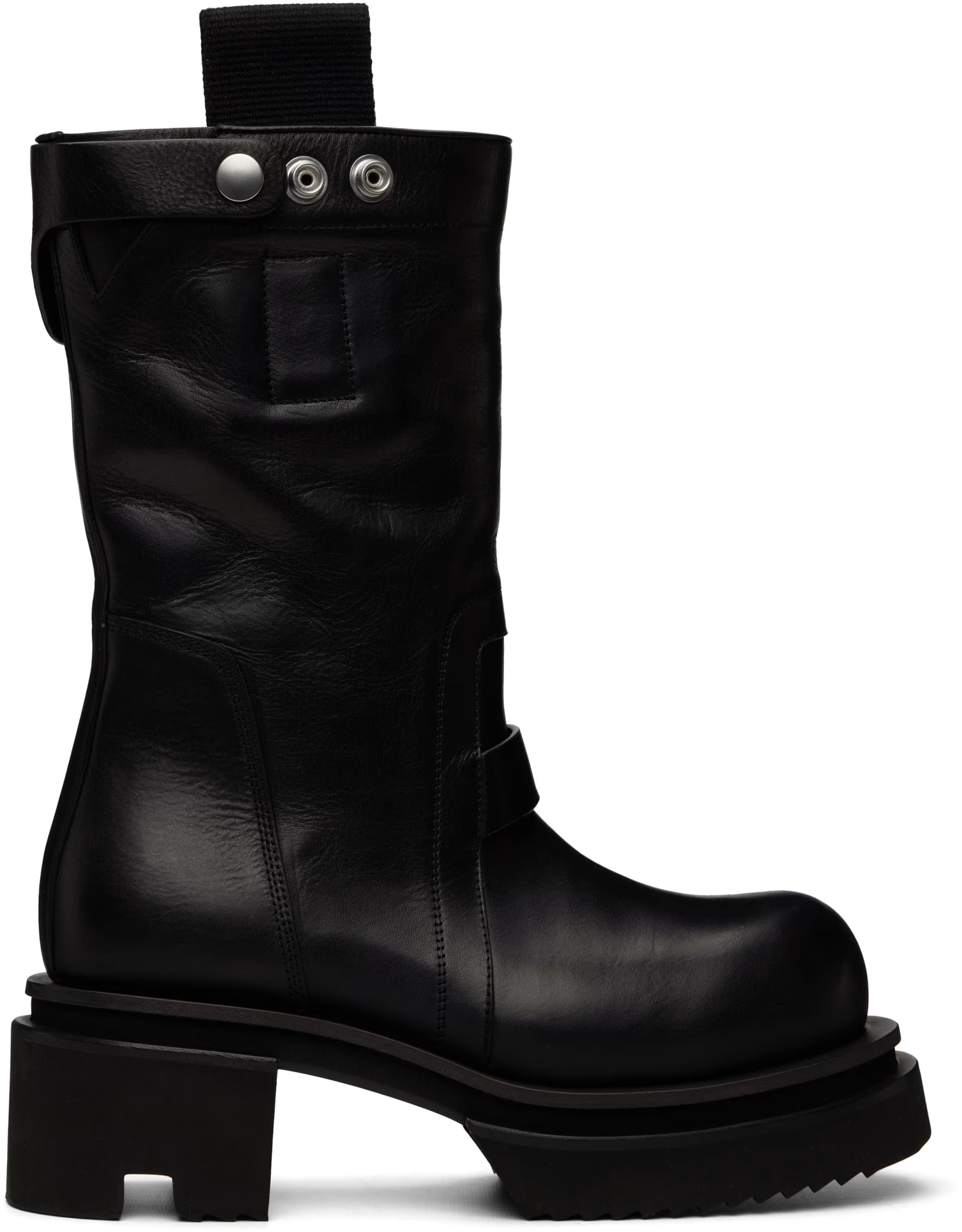 Black Tower Pull On Bogun Boots by Rick Owens