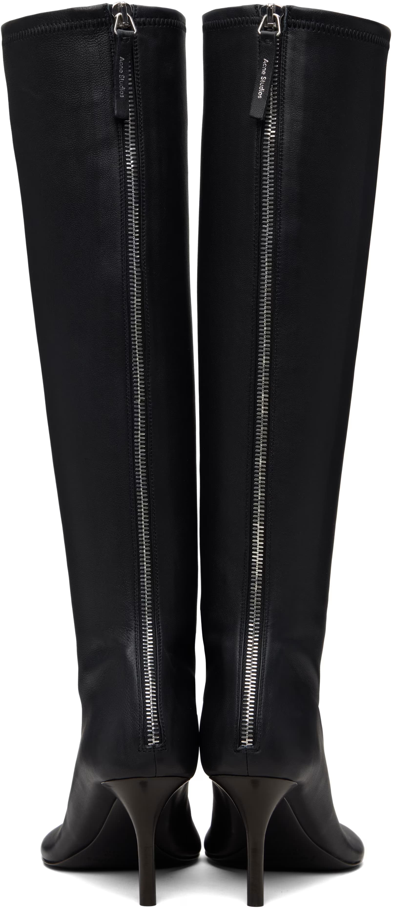 Black High Leather Boots 2