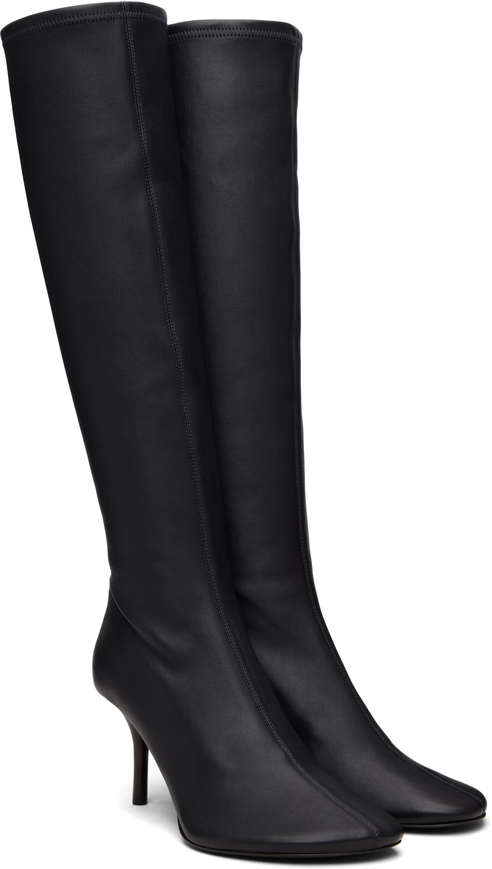 Black High Leather Boots 4