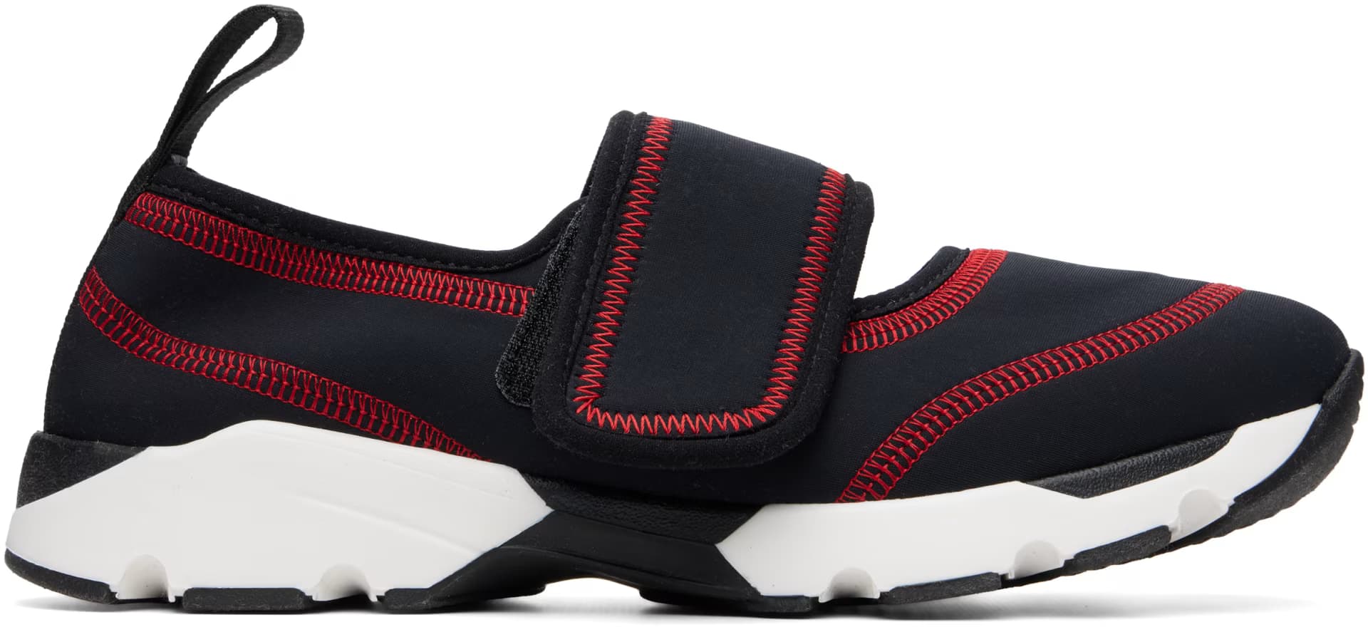 Black Lycra Mary-Jane Sneakers by Marni