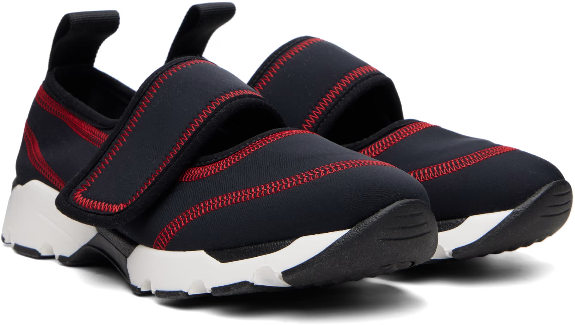 Black Lycra Mary-Jane Sneakers 4