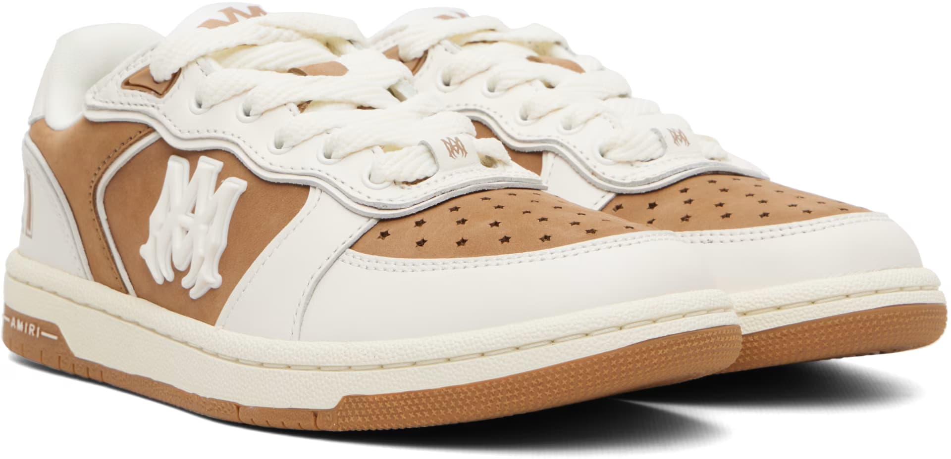 White & Tan Newport Sneakers 4
