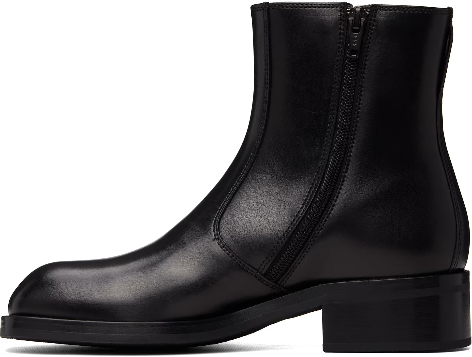 Black Zipped Ankle Boots 3