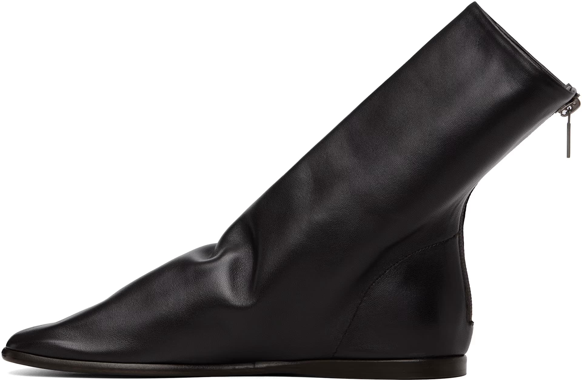 Brown Flat Glove Ankle Boots 3