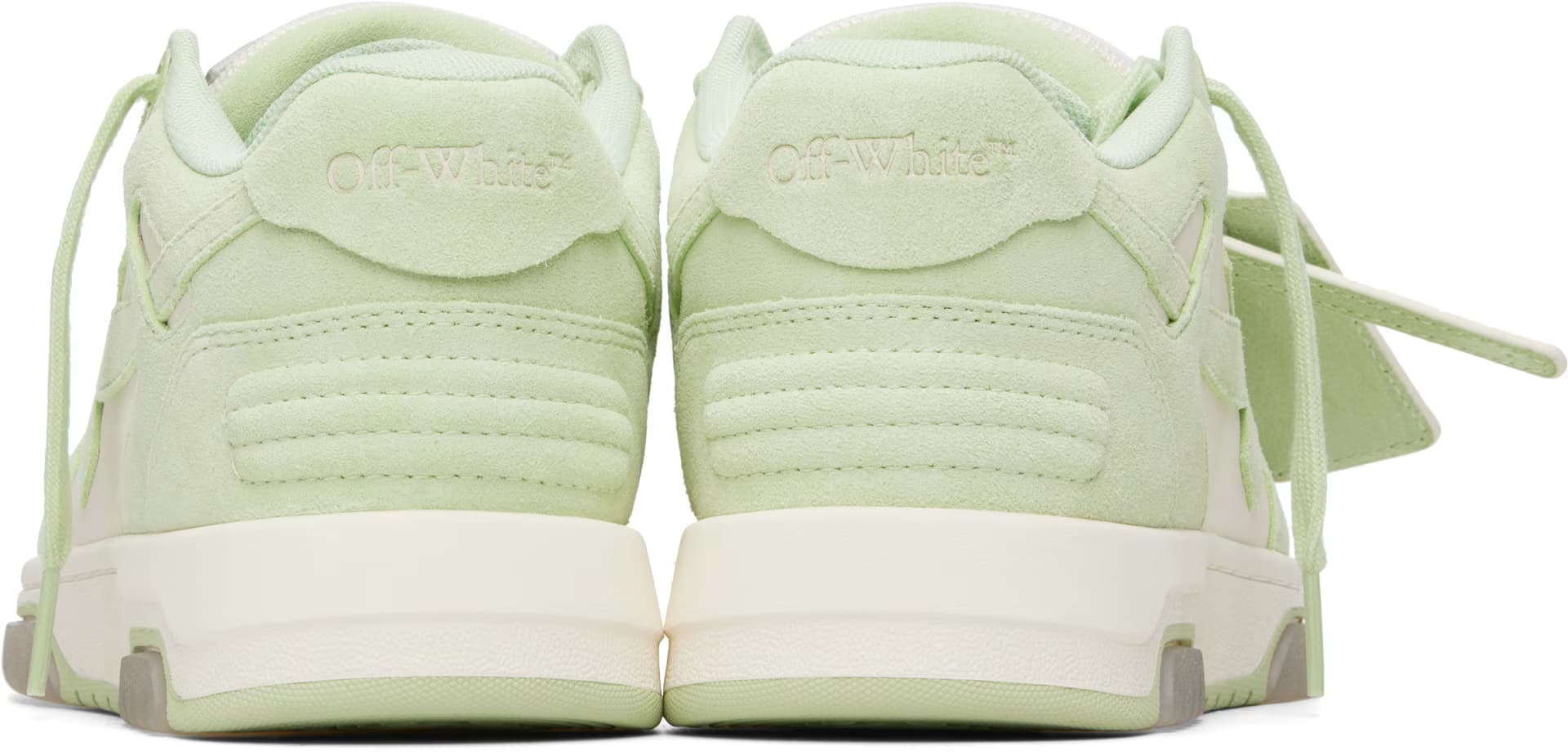 White & Green 'Out Of Office' Sneakers 2