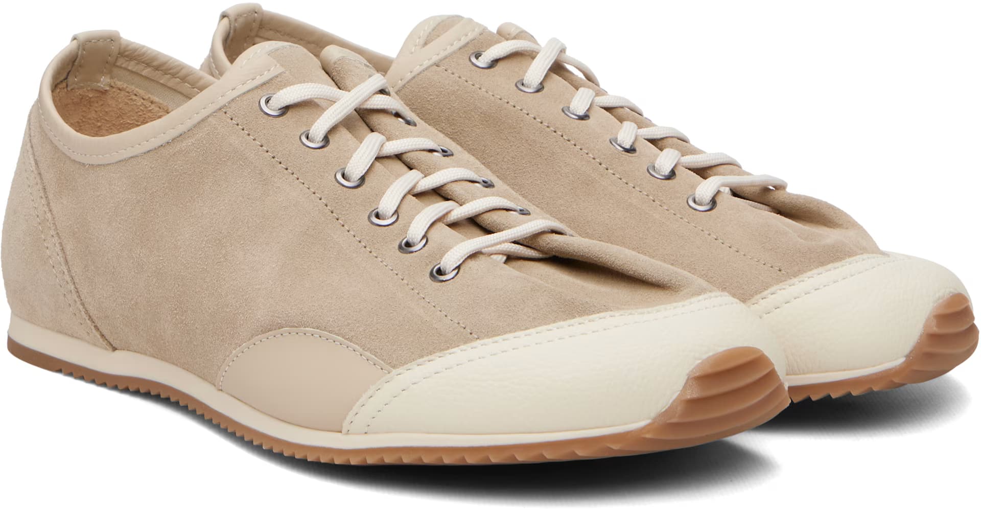 Beige Gummy Grips Sneakers 4