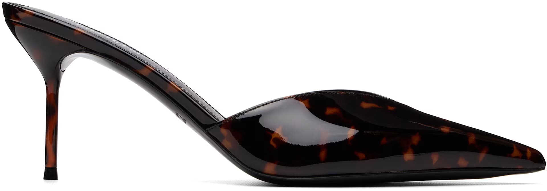 Black & Brown Lidia Sabot 70 Heels by Paris Texas