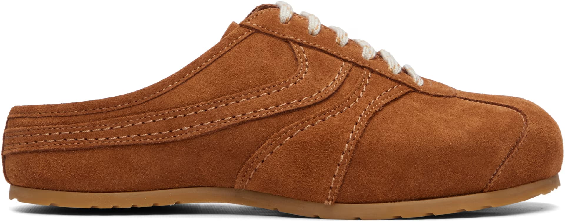 Tan Suede Mule Loafers by Dries Van Noten
