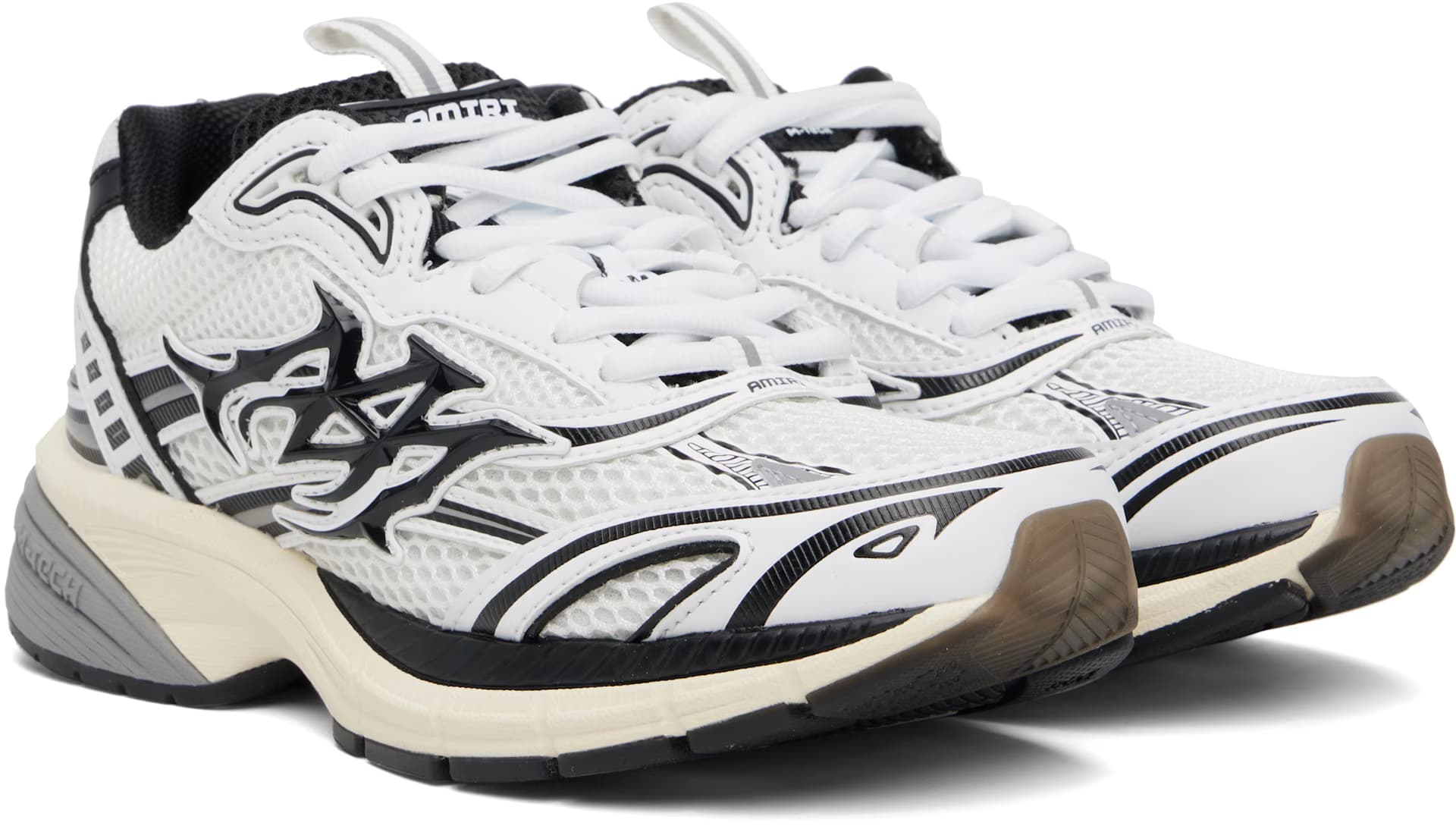 White & Black M-Tech Sneakers 4