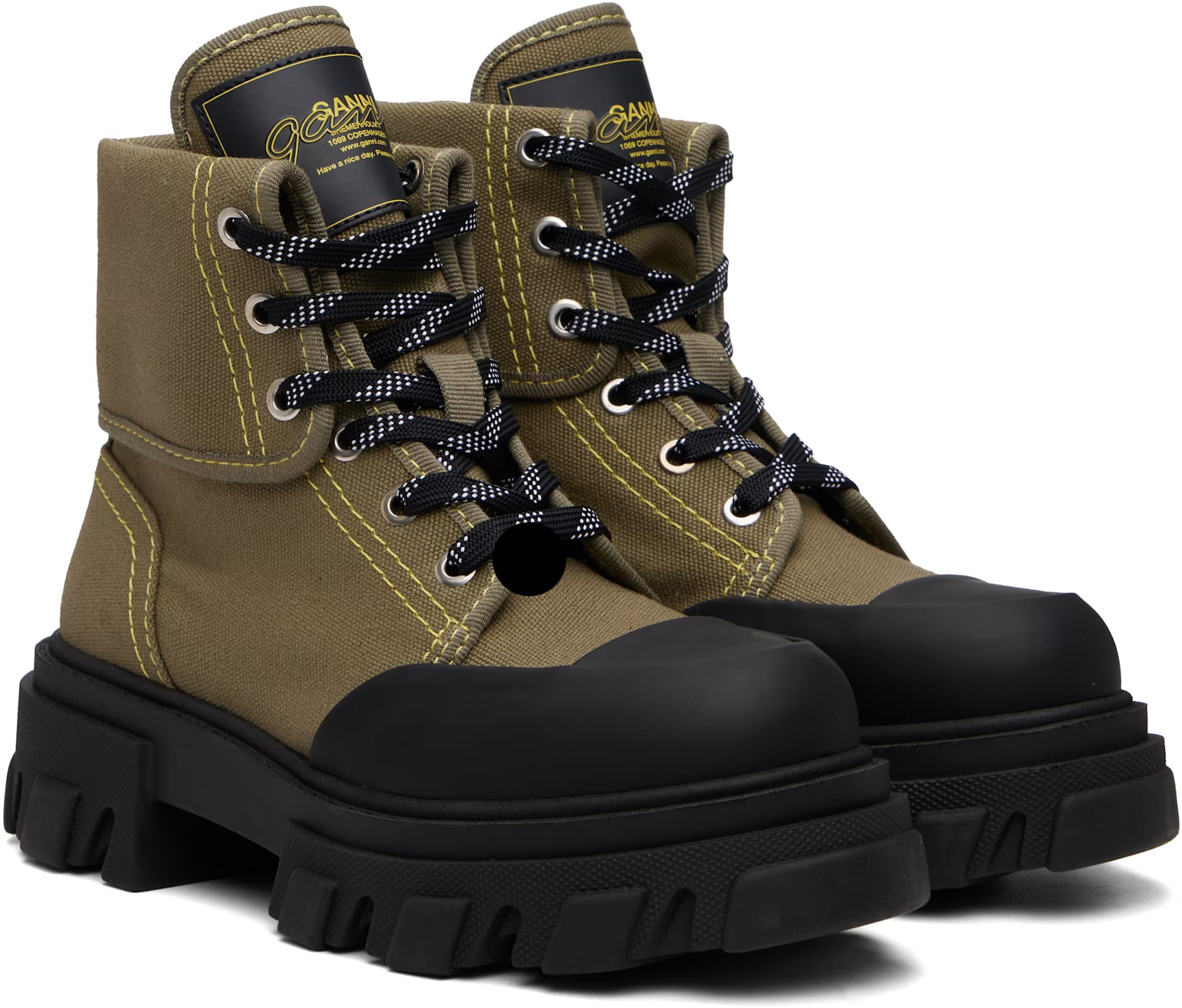 Khaki Canvas Trail Boots 4