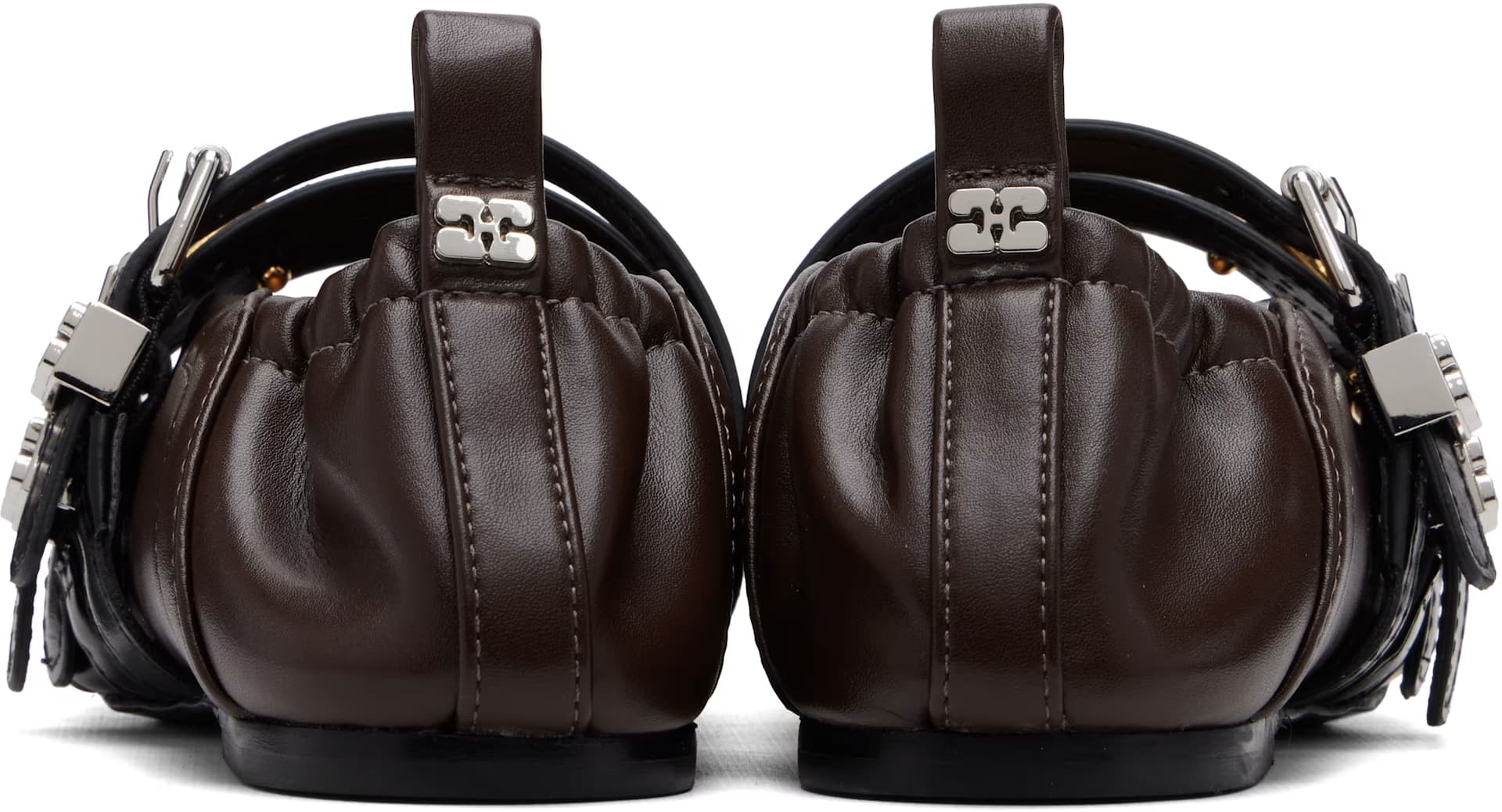 Brown Sue Triple Ballerina Flats 2
