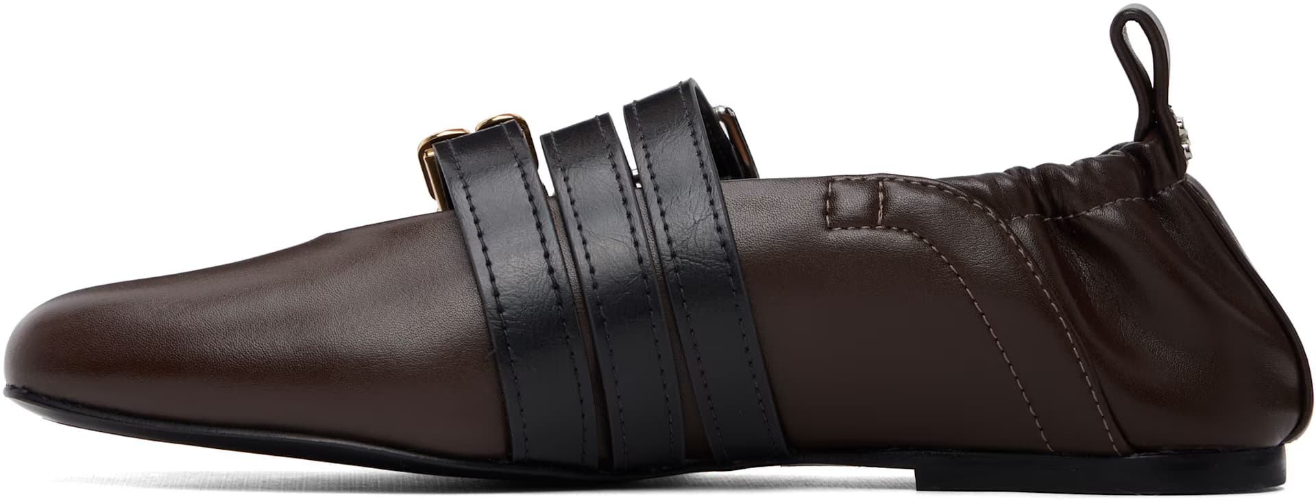 Brown Sue Triple Ballerina Flats 3