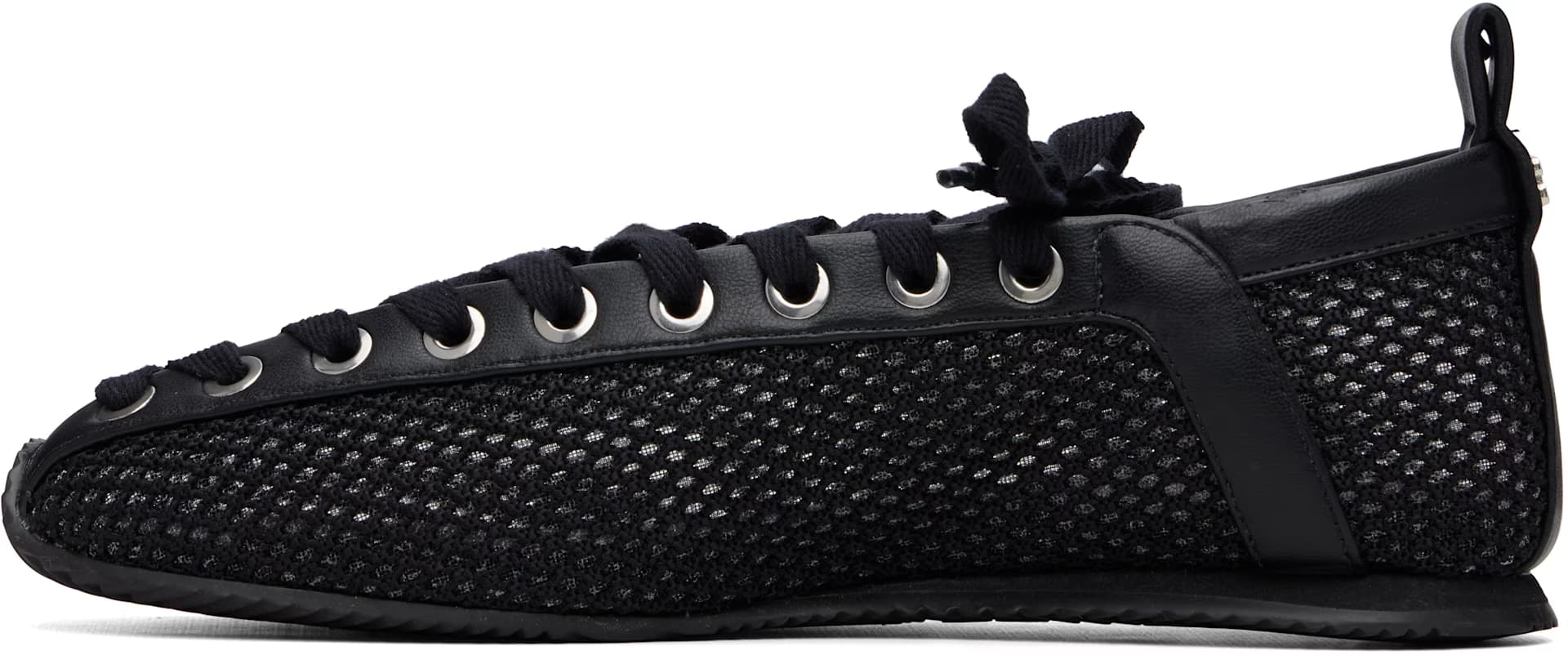 Black Mesh Sporty Ballerina Sneakers 3