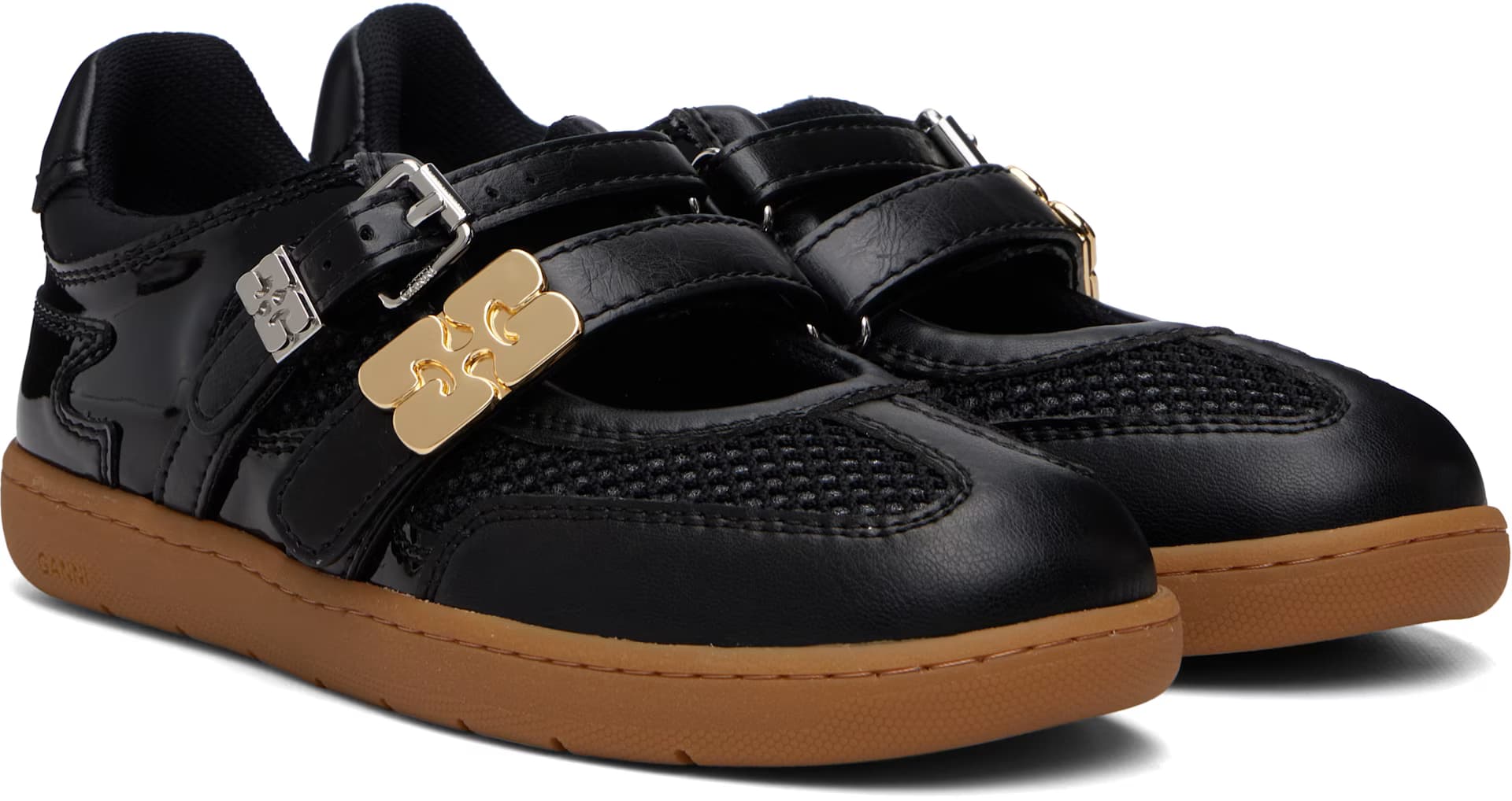 Black Sue Double Strap Sneakers 4