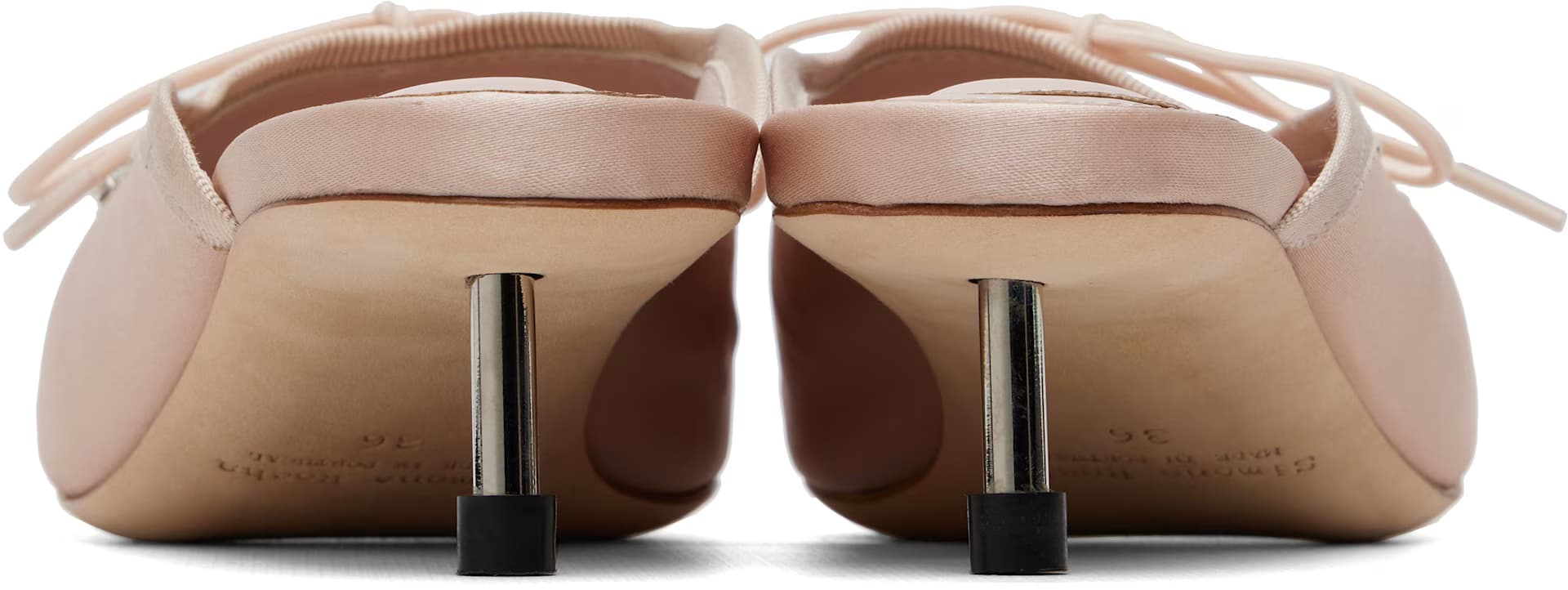 Pink Embellished Pointe Mule Heels 2