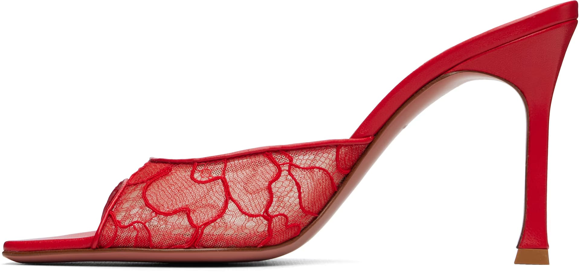 Red Alexa Lace 95 Heeled Sandals 3