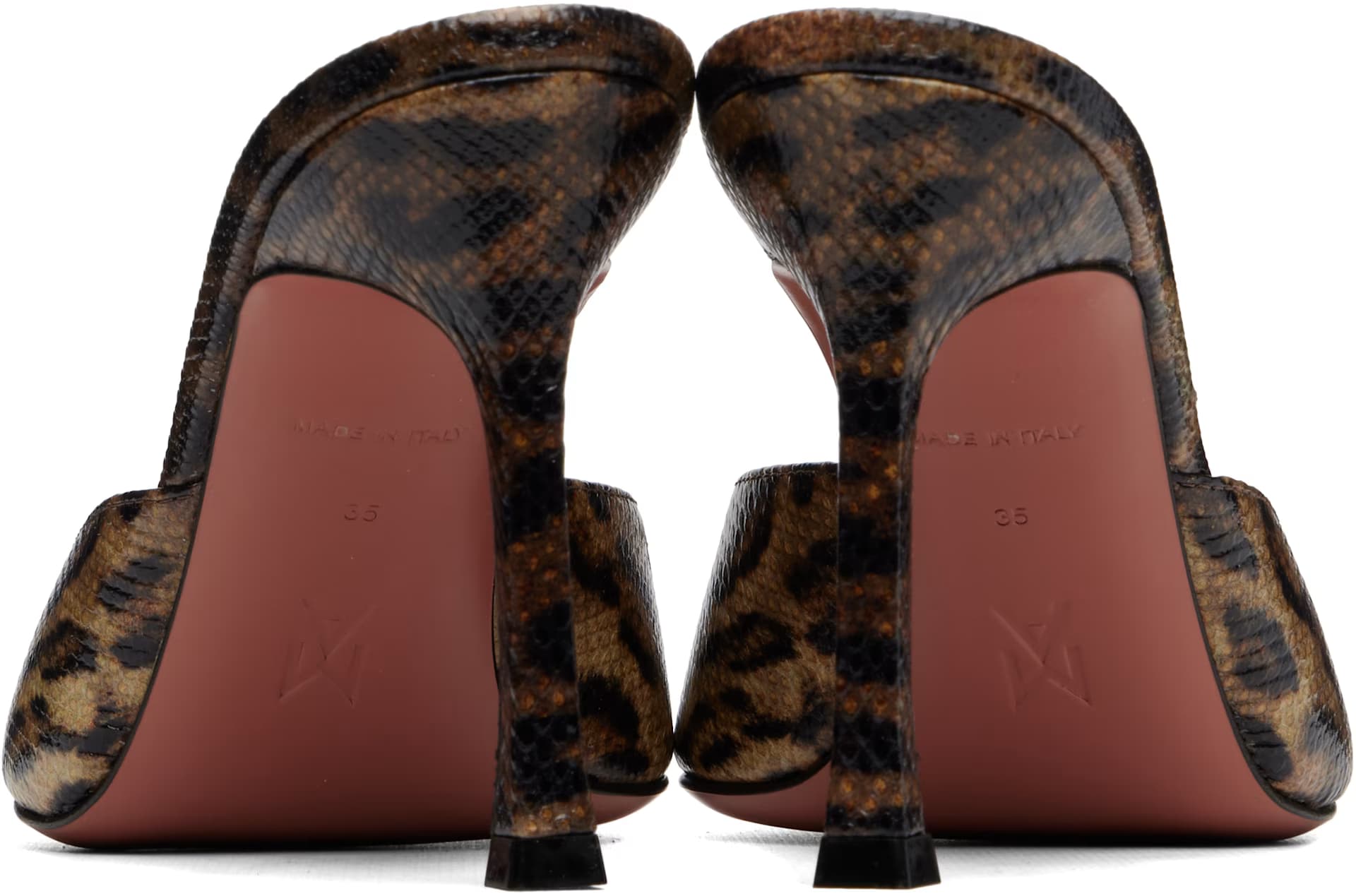 Brown Alexa 95 Snakeskin Heeled Sandals 2