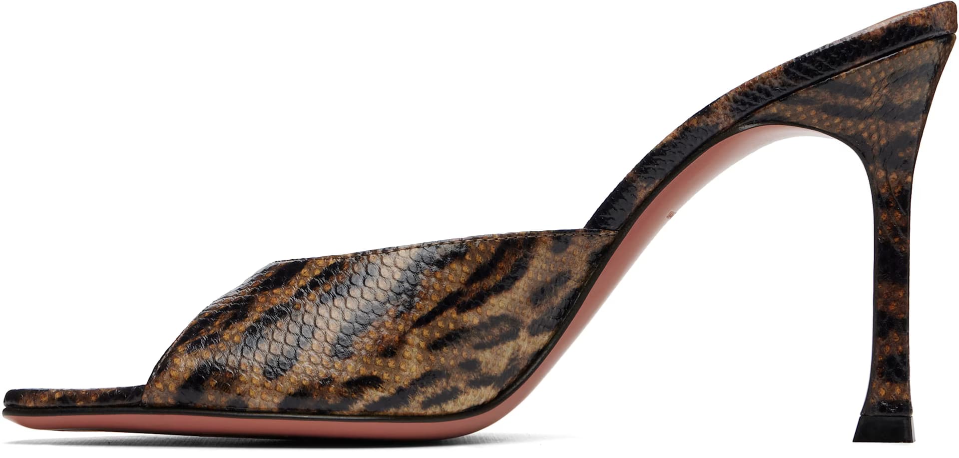 Brown Alexa 95 Snakeskin Heeled Sandals 3