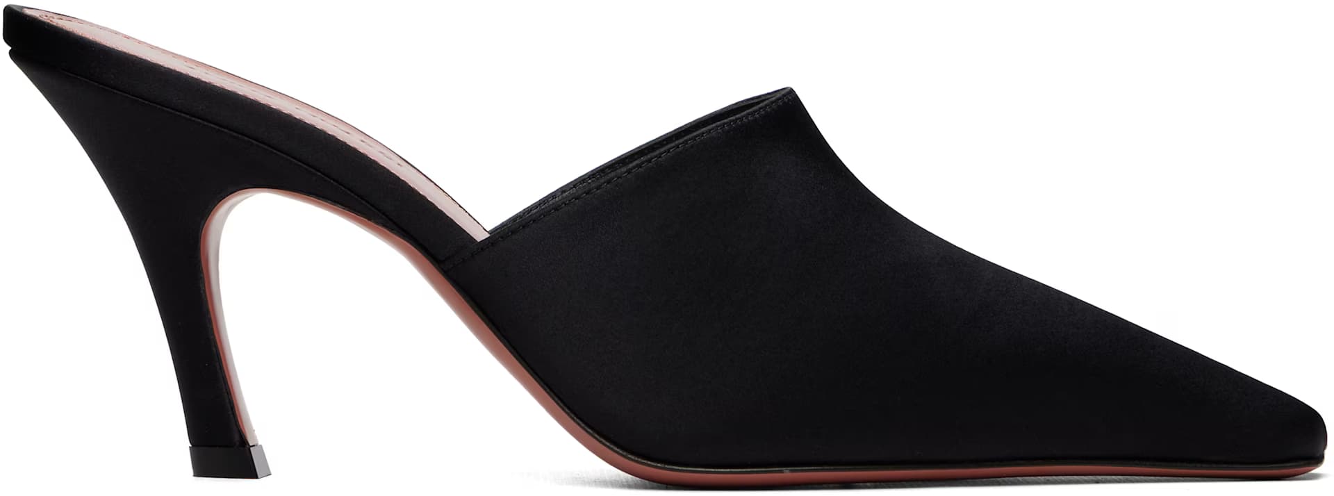Black Jamie Mule Heels by Amina Muaddi