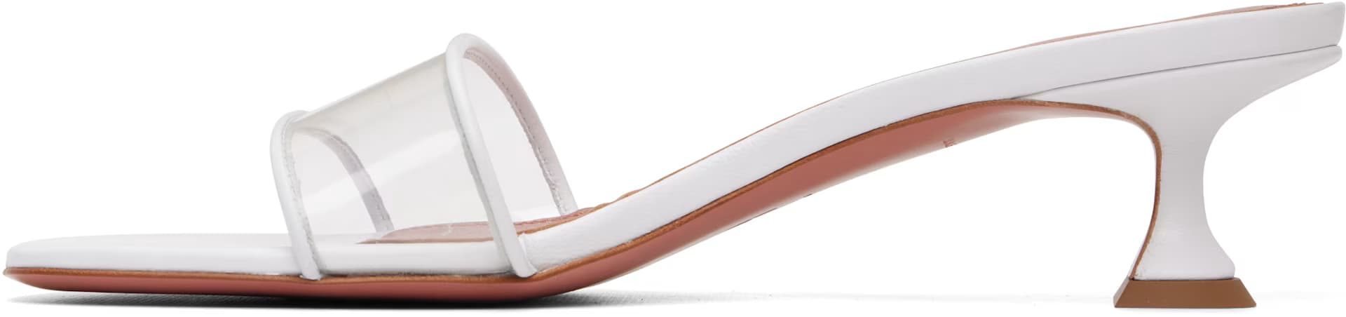White Andreea Glass Slipper 45 Heeled Sandals 3