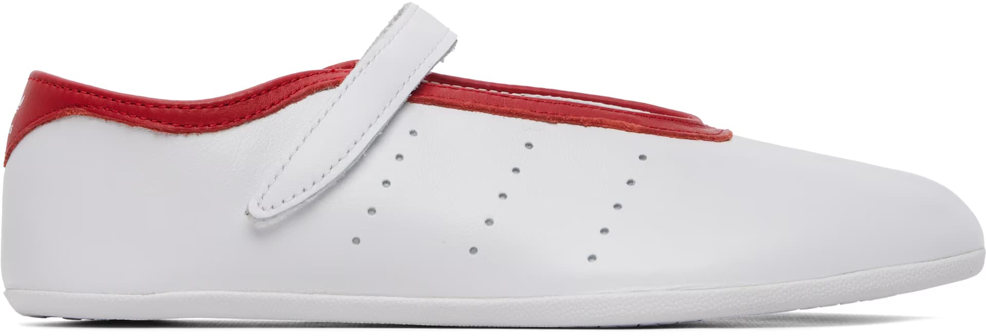 White Stan Smith Lo Ballerina Flats by Adidas