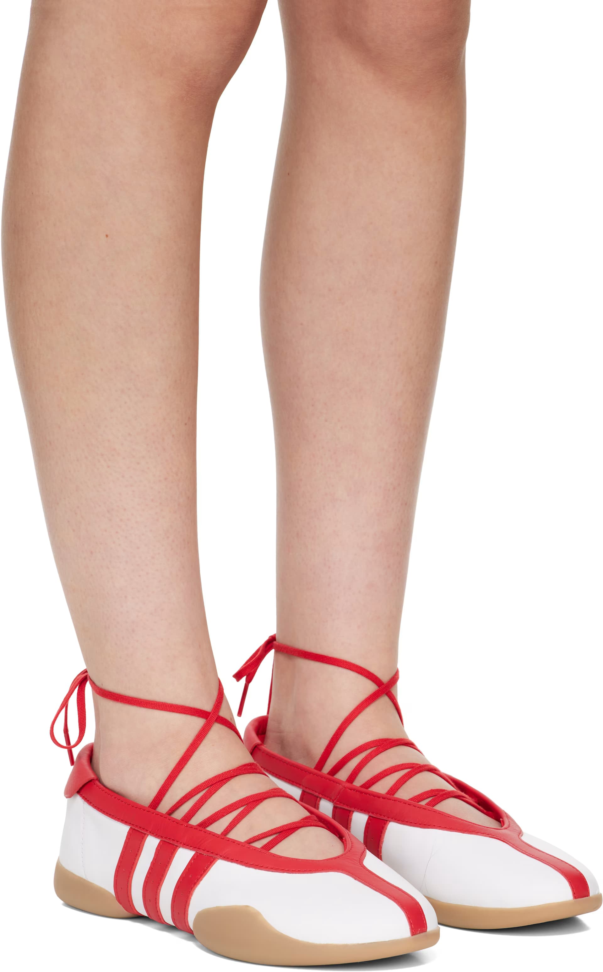 Red & White Taekwondo Mei Ballerina Flats 4