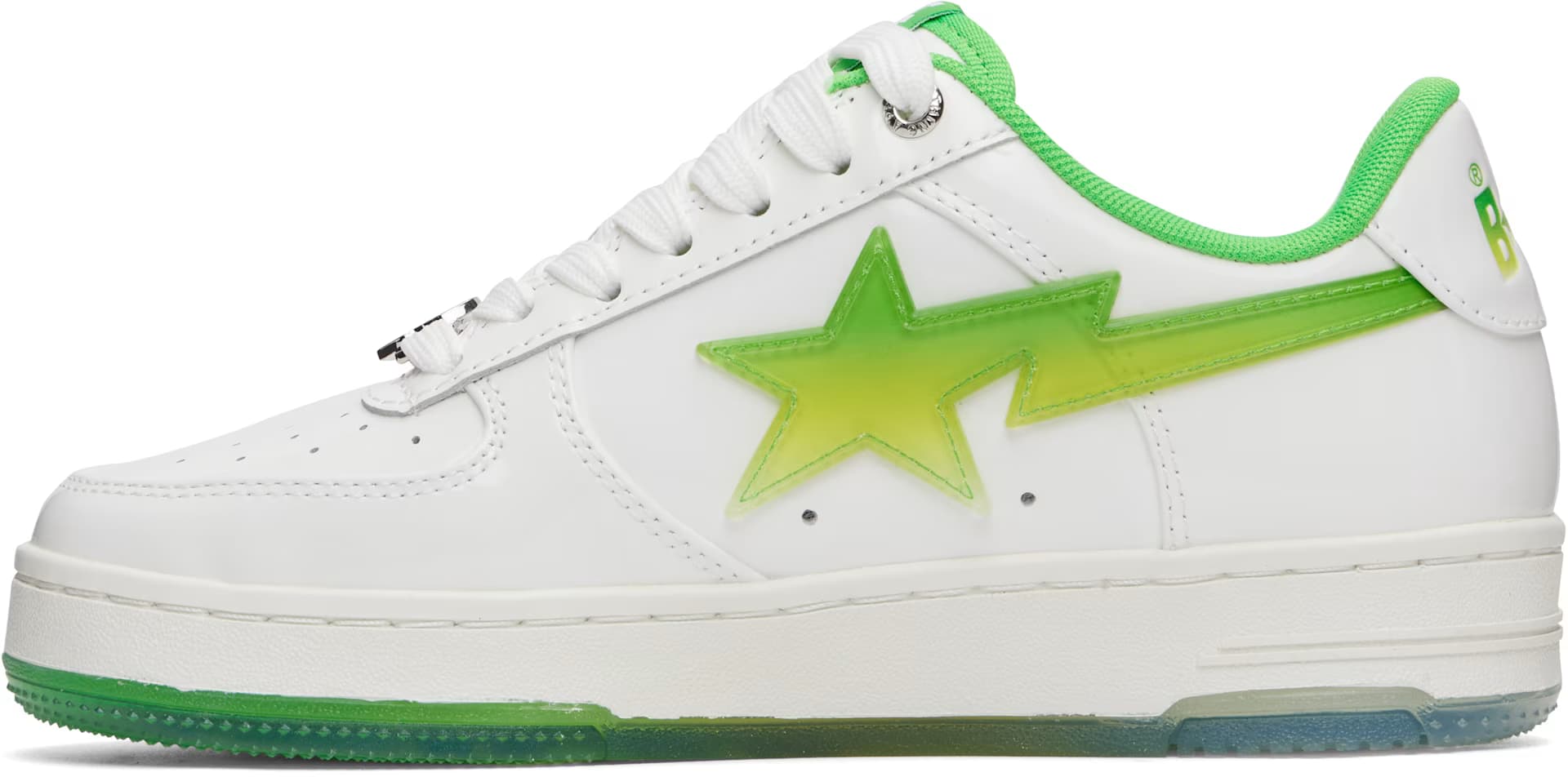 White & Green BAPE STA #4 L Sneakers 3
