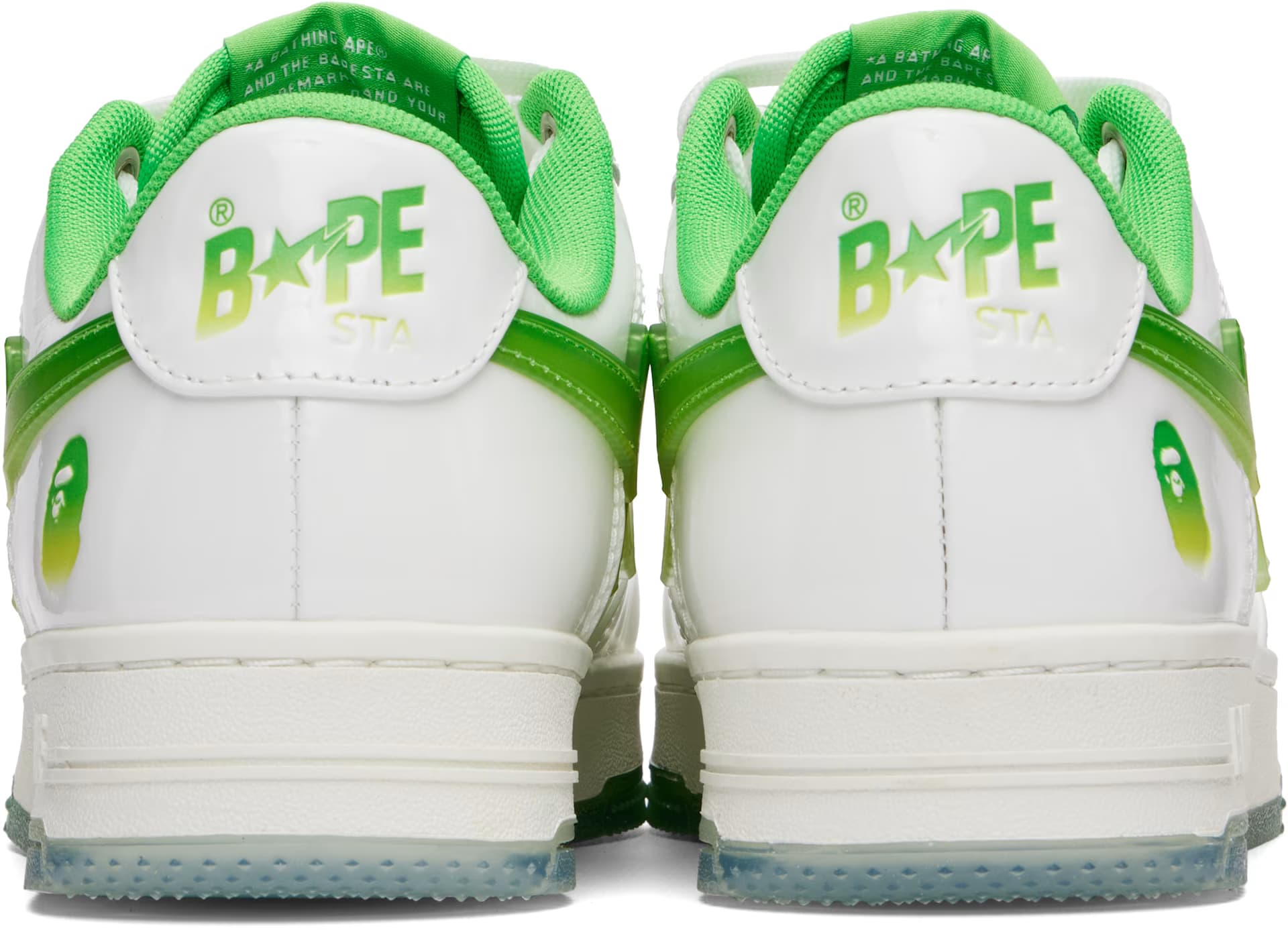 White & Green BAPE STA #4 L Sneakers 2