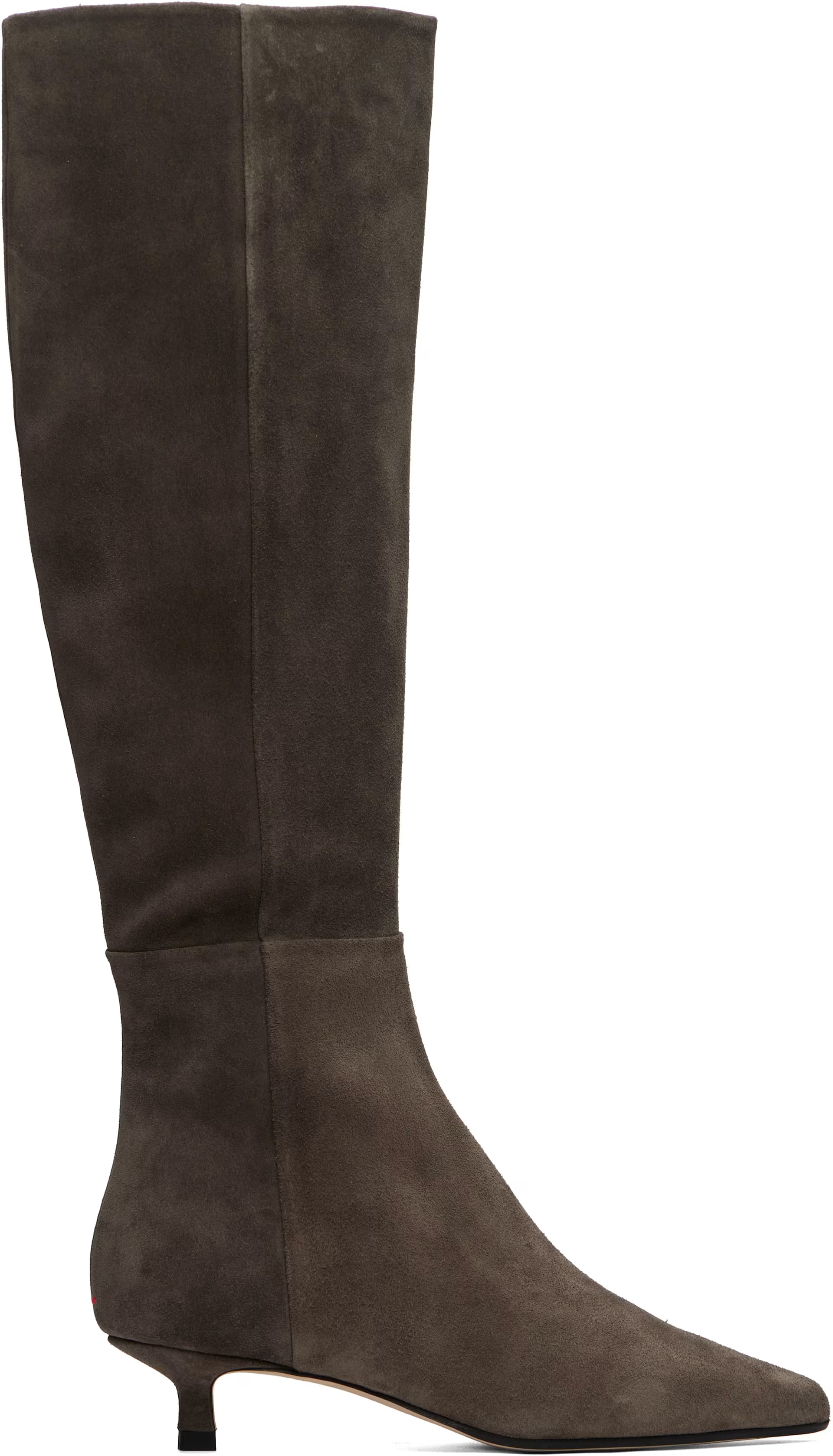Taupe Sabrina Knee-High Boots by Aeyde