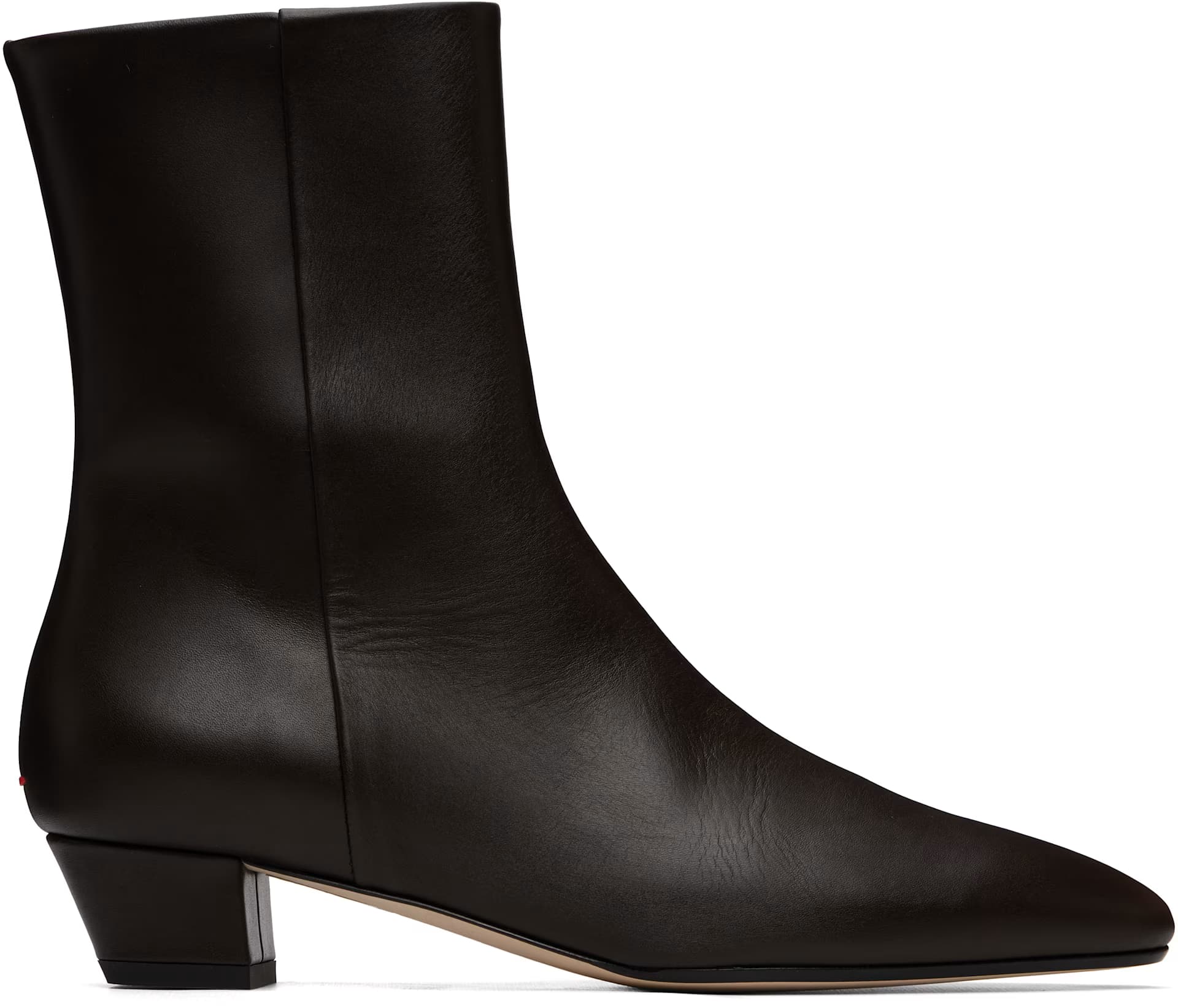 Brown Yasmin Leather Ankle Boots by Aeyde