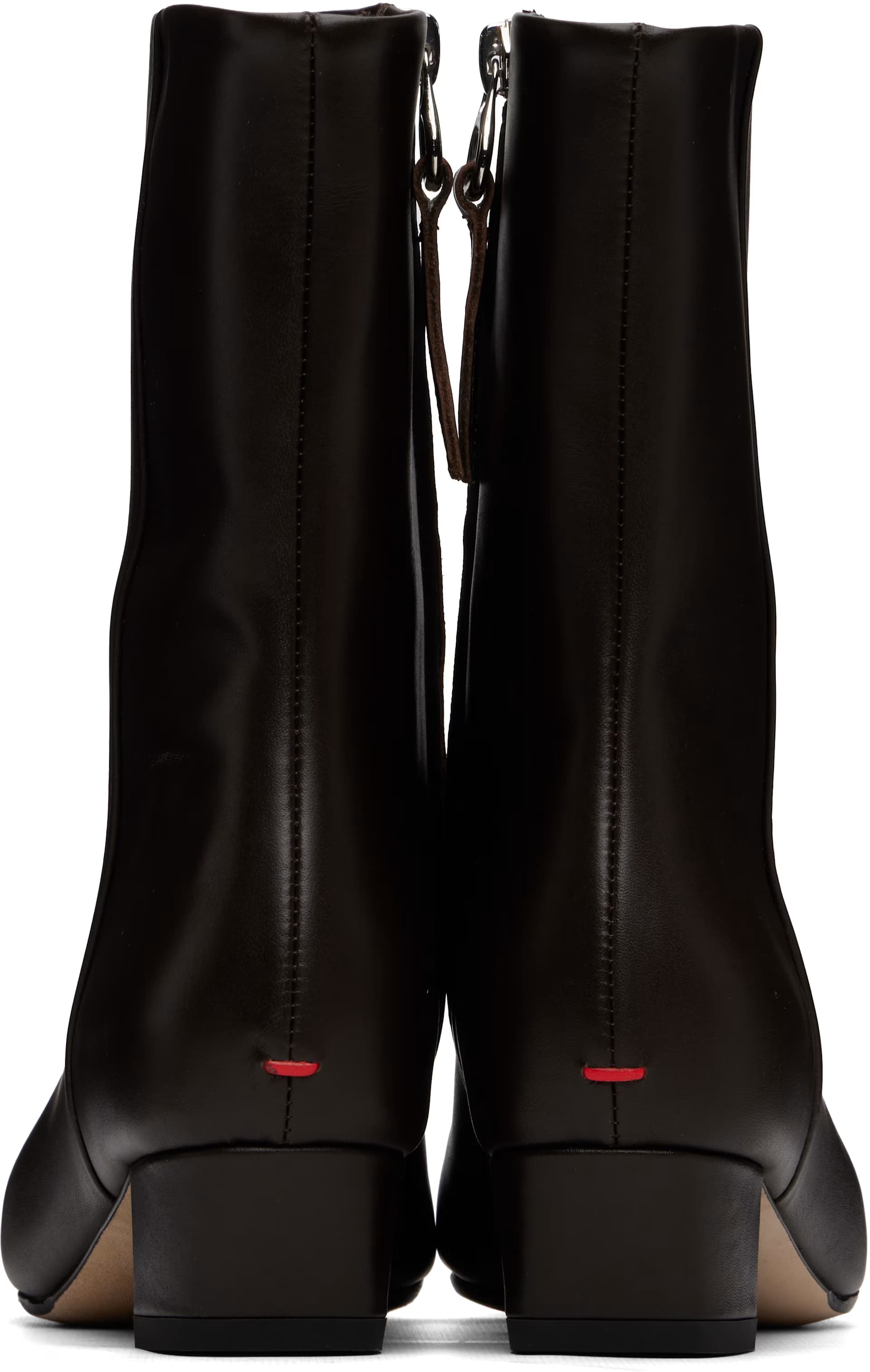 Brown Yasmin Leather Ankle Boots 2