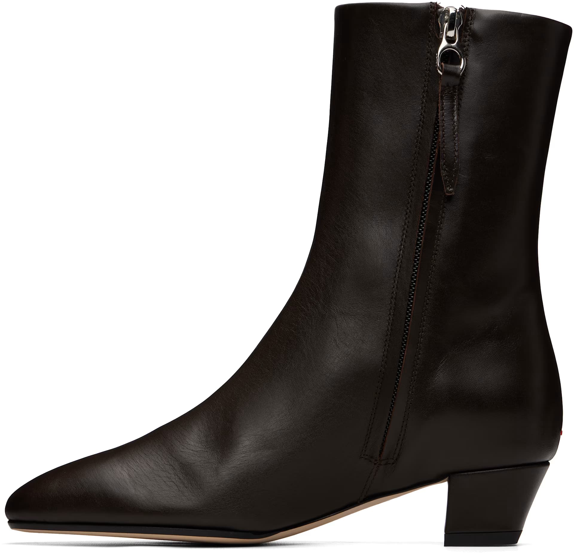 Brown Yasmin Leather Ankle Boots 3