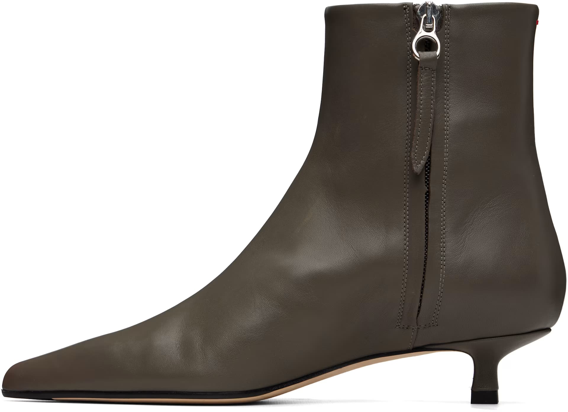 Taupe Sofie Leather Ankle Boots 3