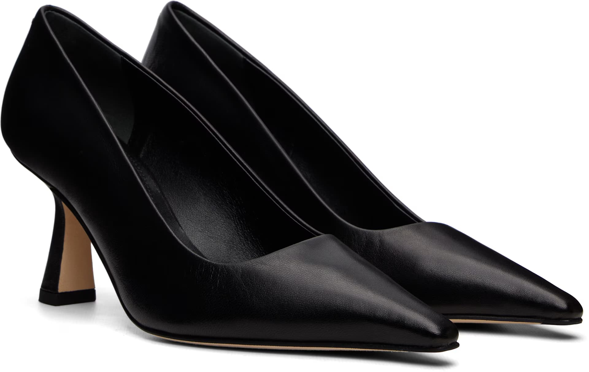 Black Zandra Chiseled Heels 4