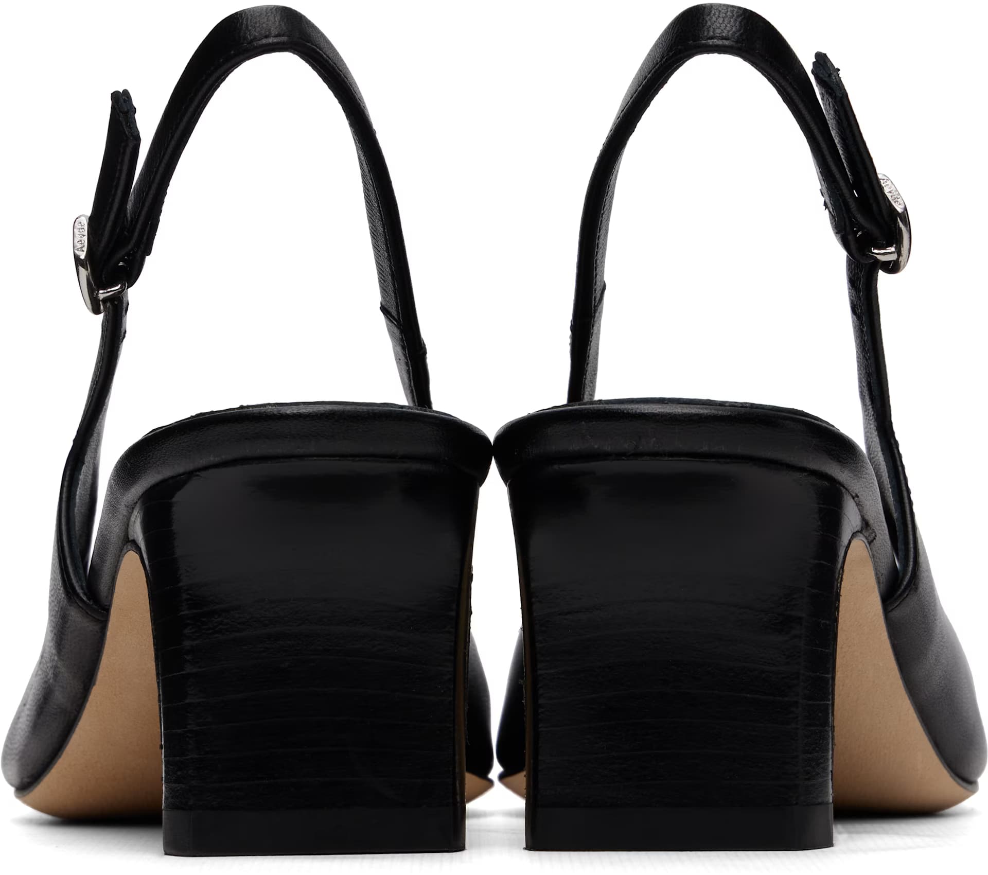 Black Liza Slingback Heels 2