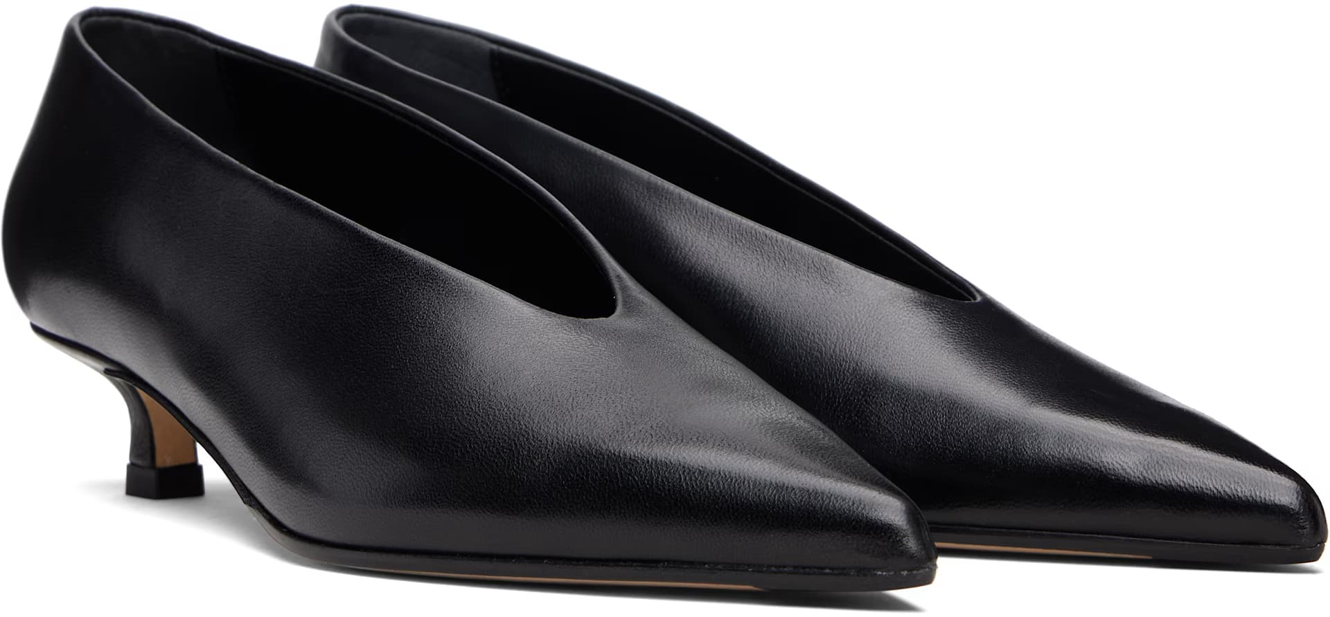 Black Clara Pointed-Toe Heels 4