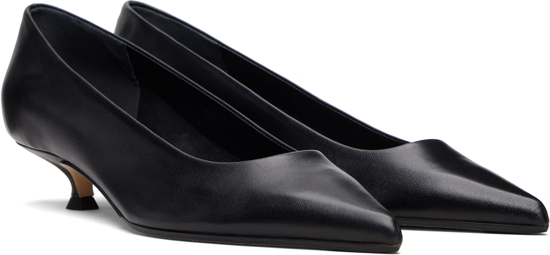 Black Cari Pointed-Toe Heels 4