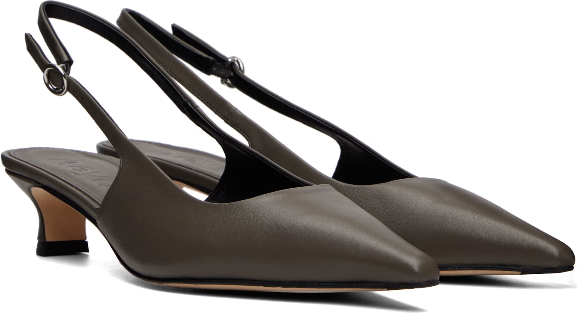 Gray Catrina Slingback Heels 3