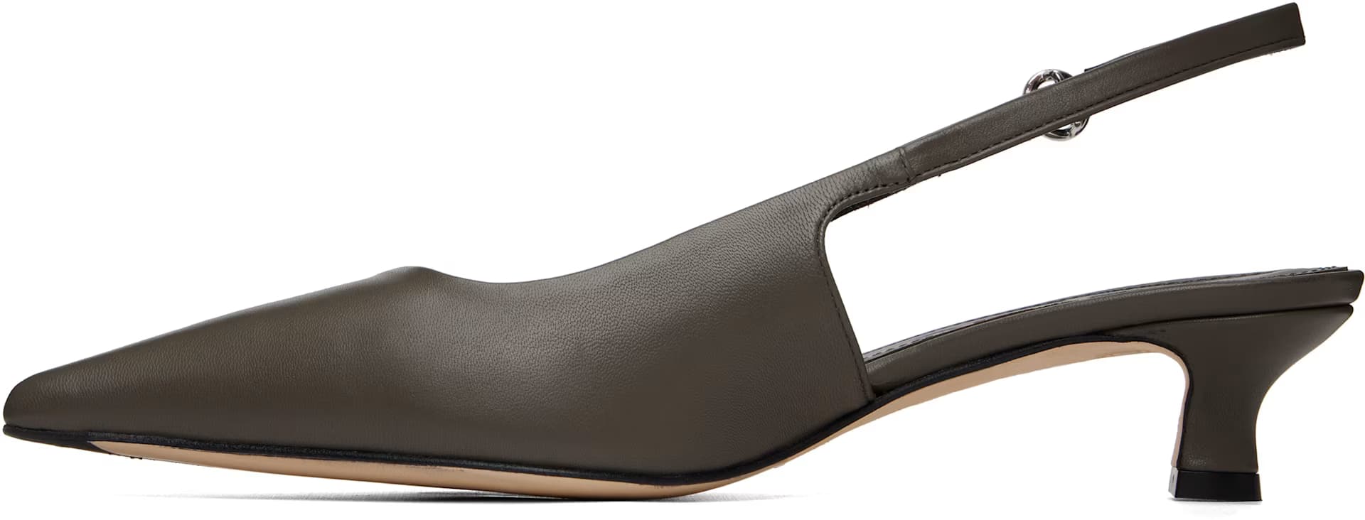 Gray Catrina Slingback Heels 4