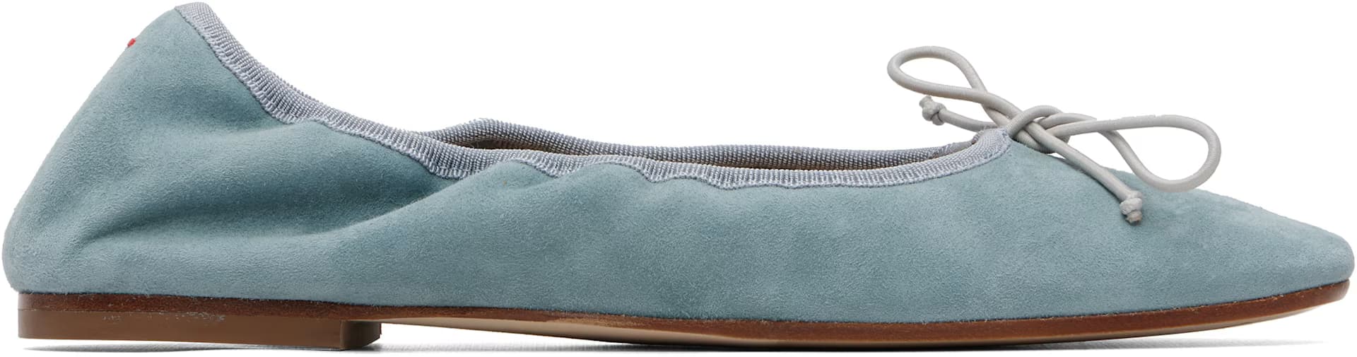 Blue Tibi Suede Ballerina Flats by Aeyde