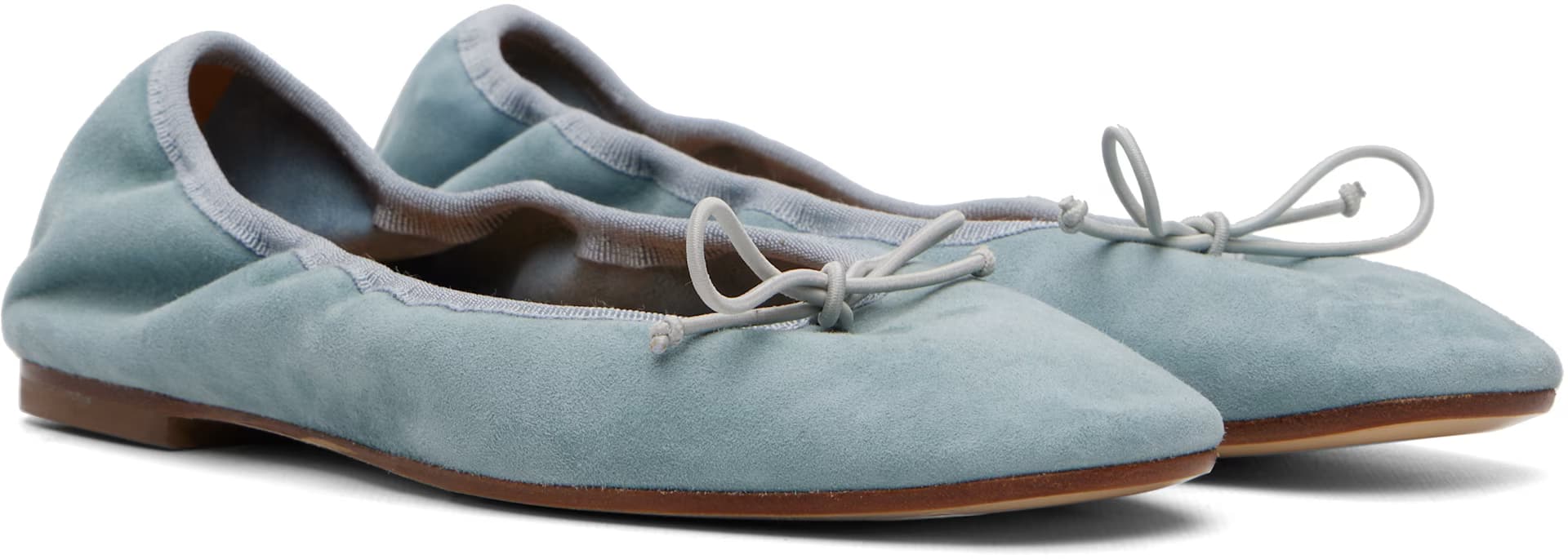 Blue Tibi Suede Ballerina Flats 4